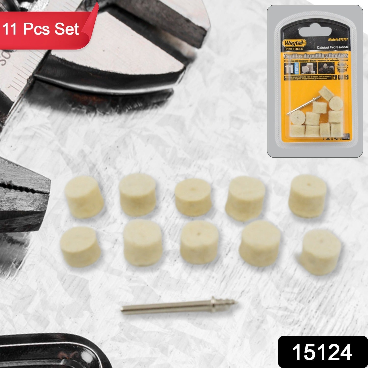 Rotary Tool Accessory Wool Felt Polishing Pad Felt (11 Pcs Set) Rotary Tool Accessory Wool Felt Polishing Pad Felt (11 Pcs Set)
